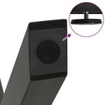 vidaXL Pieds de table basse en forme de X  2 pièces  anthracite  50 x (42-43) cm  acier