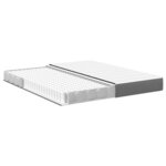 vidaXL Matelas de Lit avec matelas Gris clair 180 x 200 cm tissu