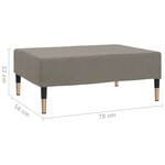 vidaXL Repose-pied Gris clair 78x56x32 cm Velours