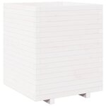 vidaXL Jardinière blanc 60x60x72 5 cm bois de pin massif