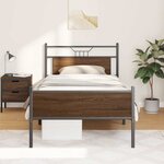 vidaXL Cadre de lit sans matelas chêne marron 100x190 cm