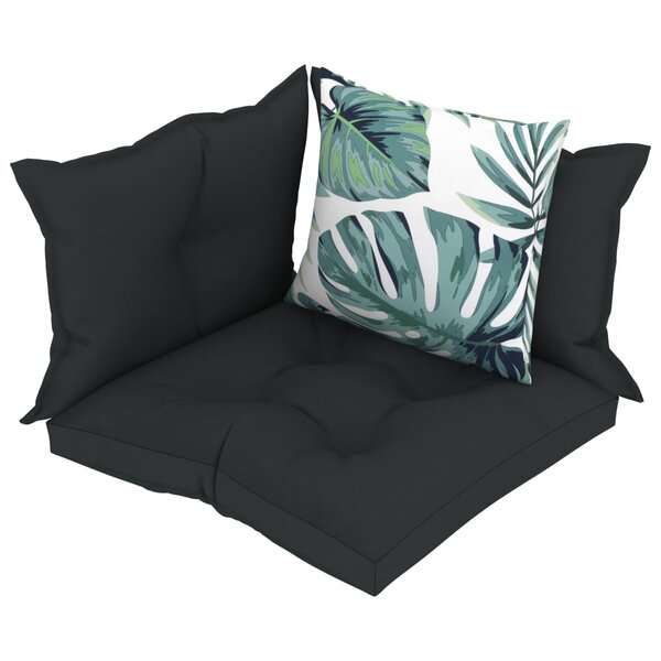 vidaXL Coussins de canapé palette 4 Pièces Anthracite Tissu