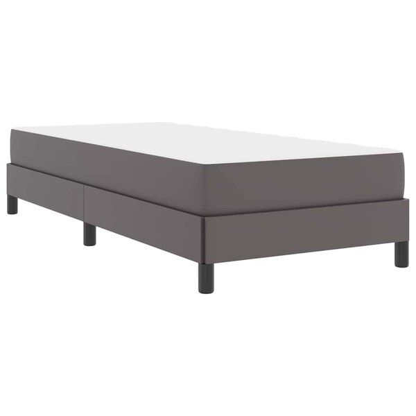vidaXL Lit avec matelas Gris 90 x 200 cm Faux cuir