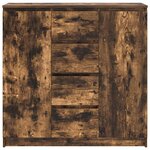 vidaXL Buffet avec tiroirs chêne fumé 100 5x35x98 5 cm bois ingénierie