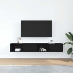 vidaXL Meuble TV 2 Pièces chêne noir 80x31x25 5 cm bois d'ingénierie