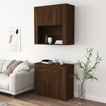 vidaXL Buffet haut Chêne marron Bois d'ingénierie