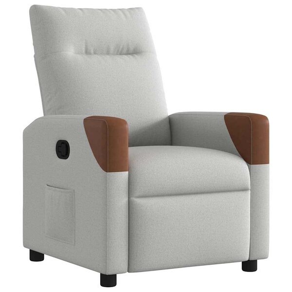 vidaXL Fauteuil inclinable gris nuage tissu