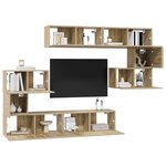 vidaXL Ensemble de meubles TV 8 Pièces Chêne sonoma Bois d'ingénierie