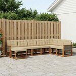 vidaXL Ensemble de canapés d'extérieur 8 Pièces Naturel et Beige