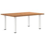 vidaXL Table à manger marron clair bois de chêne massif rectangulaire