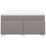 vidaXL Sommier à lattes de lit avec matelas Taupe 160x200 cm Tissu