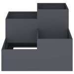 vidaXL Cache-pot de jardin Anthracite 100 x 100 x 60 cm Acier