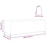 vidaXL Housse pour mobilier d'extérieur Noir 300 x 110 x 70 cm 420D