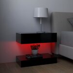 Vidaxl tables de chevet 2 pièces noir 60x35 cm aggloméré