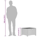 vidaXL Boîte de rangement de jardin 60x54x41 cm Rotin PP Marron