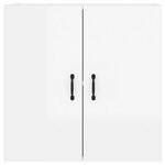 vidaXL Armoire murale Blanc brillant 60x31x60 cm Bois d'ingénierie