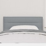 vidaXL Tête de lit LED avec des lumières à LED Gris clair 90 cm tissu