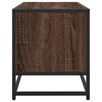vidaXL Meuble TV chêne marron 80x34 5x40 cm bois d'ingénierie et métal
