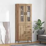 vidaXL Haut Armoire 2 Pièces Chêne artisanal Bois d'ingénierie