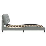 vidaXL Cadre de lit sans matelas Hvar gris clair 160x200 cm tissu