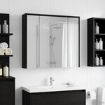 vidaXL Armoire Miroir de Salle de Bain Chêne noir 73 5 x 16 x 62 5 cm