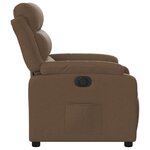vidaXL Fauteuil inclinable électrique Marron Tissu