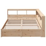vidaXL Lit bibliothèque sans matelas 160x200 cm bois massif de pin
