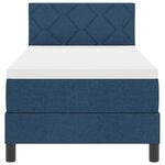 vidaXL Lit à ressorts avec matelas Bleu 80 x 200 cm tissu