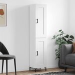 vidaXL Buffet haut Blanc 34 5x34x180 cm Bois d'ingénierie