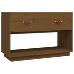 vidaXL Meuble TV Marron miel 90x40x60 cm Bois de pin massif