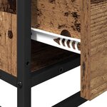 vidaXL Cabinet de salle de bain Bois ancien 35 x 37.5 x 100 cm