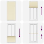 vidaXL Store plissé crème 95x200 cm largeur du tissu 94 4 cm polyester