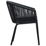 vidaXL Chaises de jardin lot de 2 Noir Rotin PE