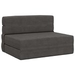 vidaXL Canapé-lit pliable Gris foncé 70 x 72 x 60 cm Tissu