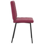 vidaXL Chaises à manger lot de 4 Rouge bordeaux Velours