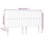 vidaXL Tête de lit Crème 200x5x118/128 cm Tissu
