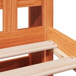 vidaXL Lit bibliothèque sans matelas cire marron 75x190 cm pin massif