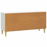 vidaXL Meuble TV Blanc 102 x 34 5 x 50 cm Bois d'ingénierie