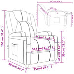 vidaXL Fauteuil inclinable Marron Similicuir