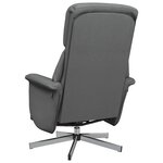 vidaXL Fauteuil inclinable avec repose-pieds gris foncé tissu