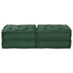 vidaXL Canapé modulaire 2 Pièces Vert 140 x 70 x 36 cm tissu