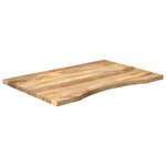 vidaXL Dessus de bureau avec courbe 90x50x2 5 cm manguier massif brut