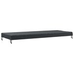 vidaXL Housse de Table Uni Noir 242 x 102 x 15 cm tissu