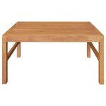 Vidaxl salon de jardin 2 pièces avec coussins crème bois de teck