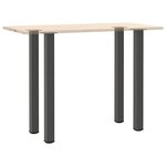 vidaXL Pieds de table de bar 4 pièces Anthracite 110-112 cm Acier