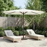 vidaXL Parasol de jardin 200 x 300 cm Polyester Rectangulaire Crème