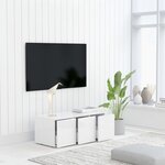 vidaXL Meuble TV Blanc 80x34x30 cm Bois d'ingénierie