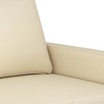 vidaXL Canapé à 2 places Crème 140 cm Tissu