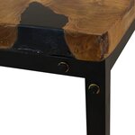 vidaXL Table basse Teck Résine 110x60x40 cm