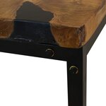 vidaXL Table basse Teck Résine 110 x 60 x 40 cm